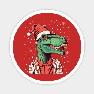 Christmas T-Rex Magnet